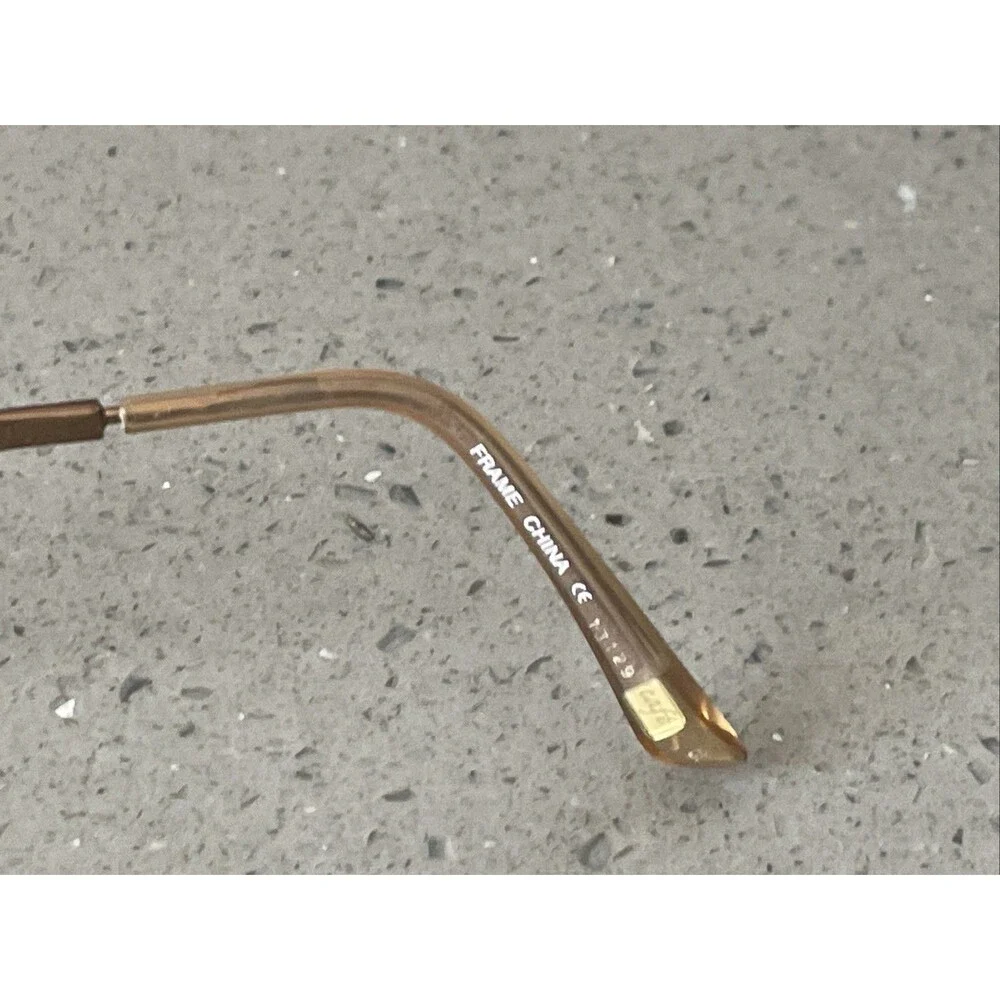 Silver Dollar Eyeglasses Frames Cafe 374 #1 Bronze brown Rectangle 52-17-135